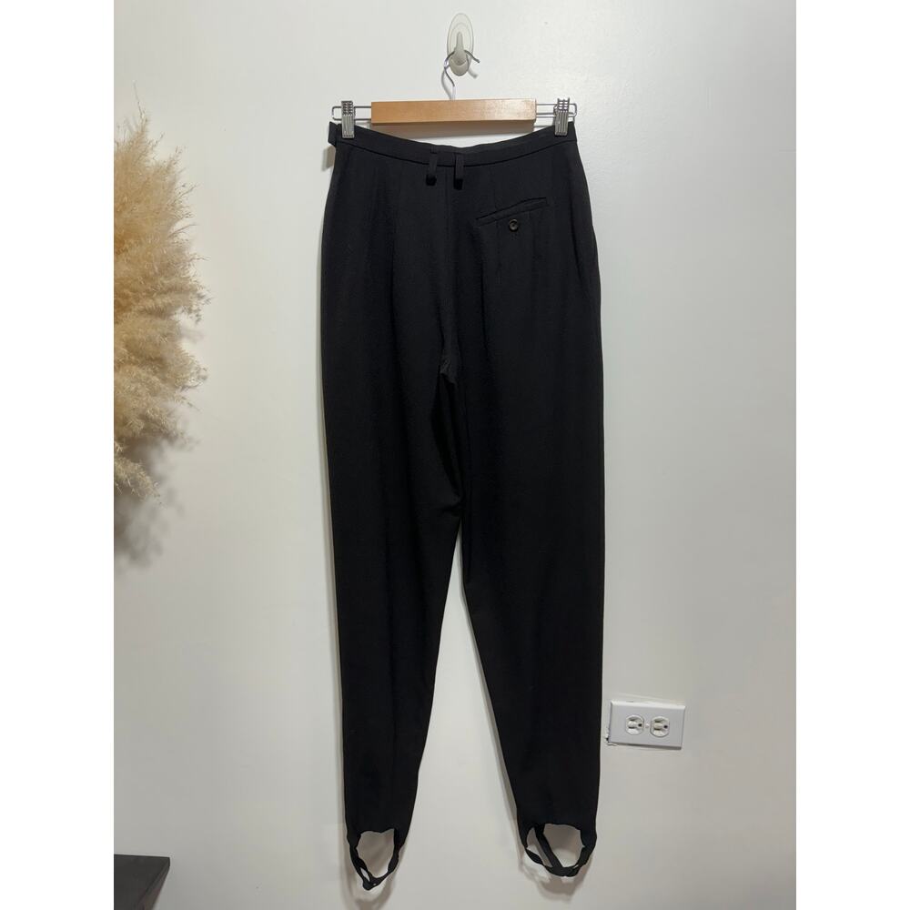 Jil Sander Black Wool High Rise Stirrup Pants Size IT 38 US 2 Made in Italy - Picture 3 of 11